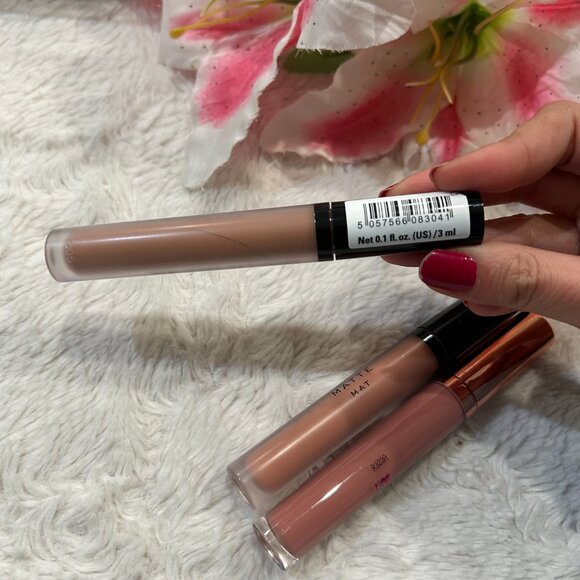3 pc Revolution (Makeup Revolution) Lippies Bundle - Nudes Pinks - Picture 3 of 9